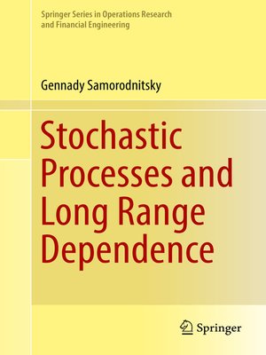 cover image of Stochastic Processes and Long Range Dependence